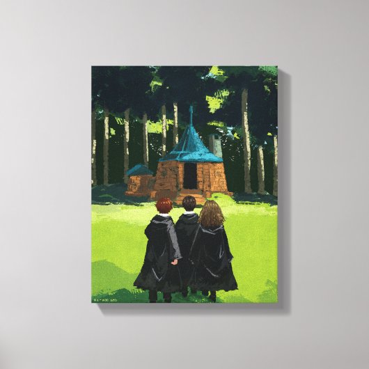 HARRY POTTER™, Ron & Hermione in Hagrid's Hut Canvas Afdruk (Voorkant)