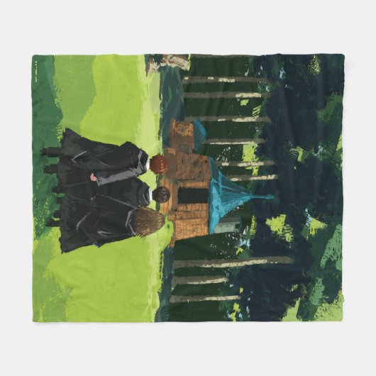 HARRY POTTER™, Ron & Hermione in Hagrid's Hut Fleece Deken (Voorkant (Horizontaal))