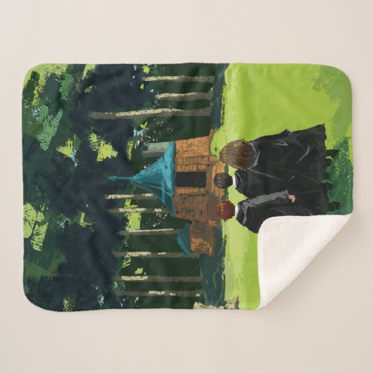 HARRY POTTER™, Ron & Hermione in Hagrid's Hut Sherpa Deken (Voorkant (horizontaal))