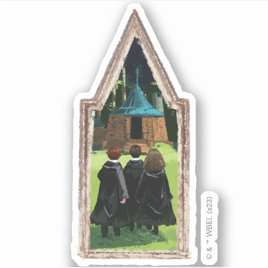 HARRY POTTER™, Ron & Hermione in Hagrid's Hut Sticker (Voorkant)