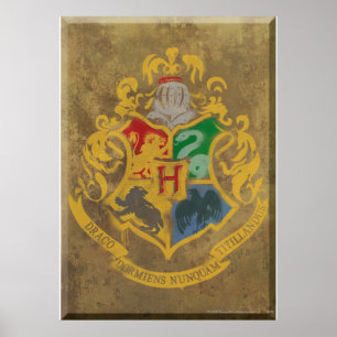 Harry Potter   Rustic Hogwarts Crest Poster