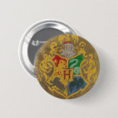 Harry Potter | Rustic Hogwarts Crest Ronde Button 5,7 Cm (Voorkant /achterkant)