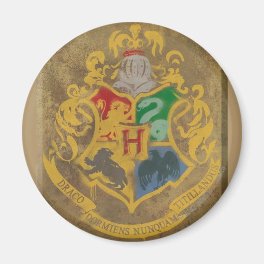 Harry Potter | Rustieke Hogwarts Wapenschild Magneet (Voorkant)
