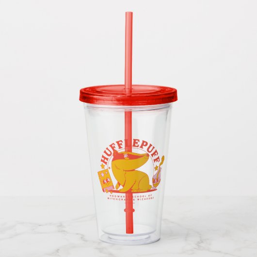 HARRY POTTER™ | Schattige HUFFLEPUFF™ Acryl Drinkbeker (Voorkant)