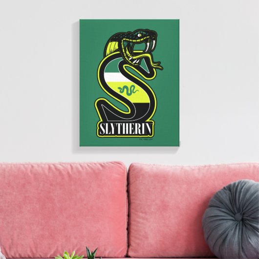 HARRY POTTER™ | SLYTHERIN™ Athletic Badge Canvas Afdruk (Insitu (Woonkamer))