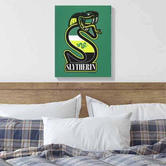 HARRY POTTER™ | SLYTHERIN™ Athletic Badge Canvas Afdruk (Insitu (Slaapkamer))