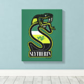 HARRY POTTER™ | SLYTHERIN™ Athletic Badge Canvas Afdruk (Insitu (Houten vloer))