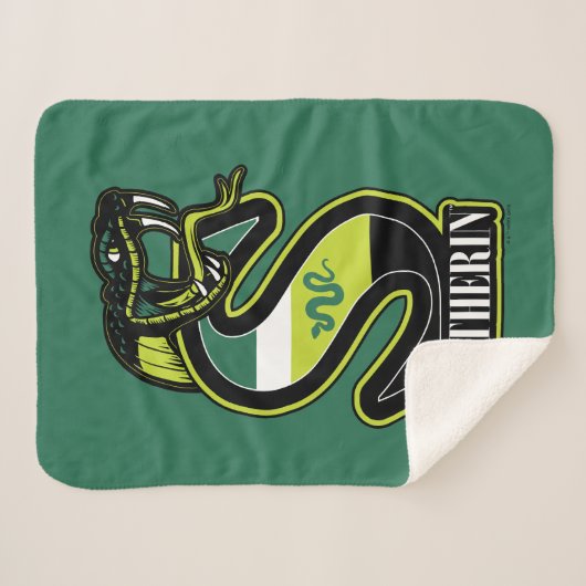 HARRY POTTER™ | SLYTHERIN™ Athletic Badge Sherpa Deken (Voorkant (horizontaal))