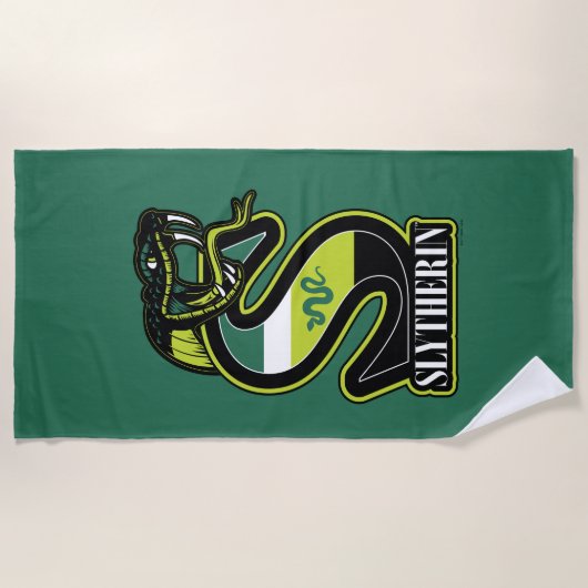 HARRY POTTER™ | SLYTHERIN™ Athletic Badge Strandlaken (Voorkant)