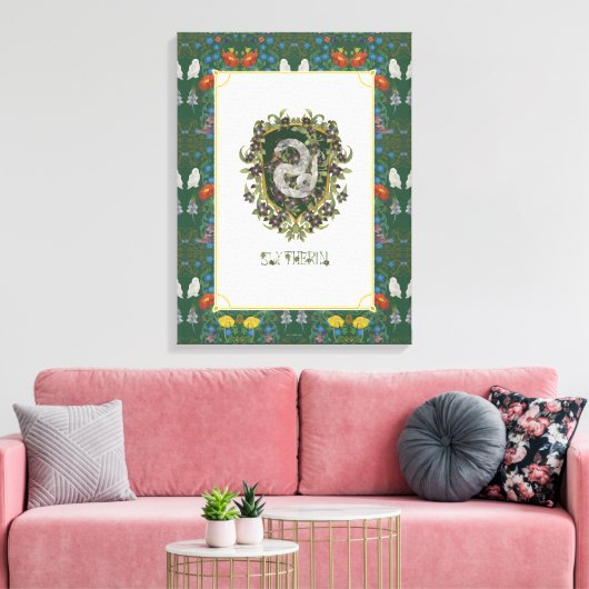 HARRY POTTER™ | SLYTHERIN™ Crest Canvas Afdruk (Insitu (Woonkamer))