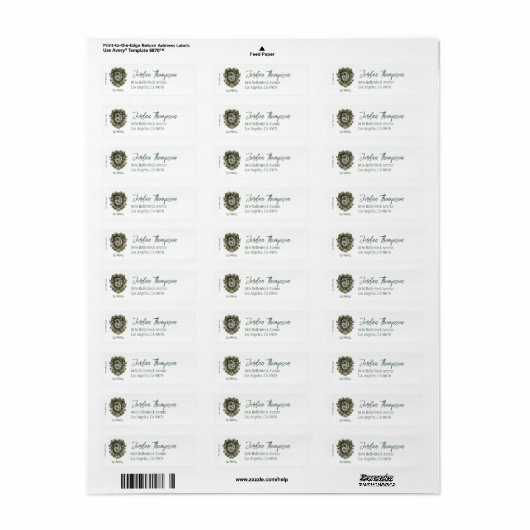 HARRY POTTER™ | SLYTHERIN™ Crest Etiket (Full Sheet)