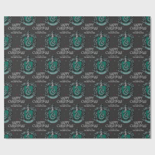 Harry Potter | Slytherin Crest - Fijne Kerstmis Cadeaupapier (Vlak)