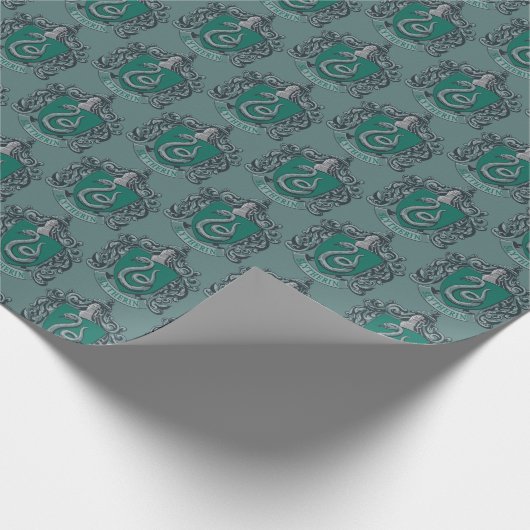 Harry Potter | Slytherin Crest Green Cadeaupapier (Hoek)