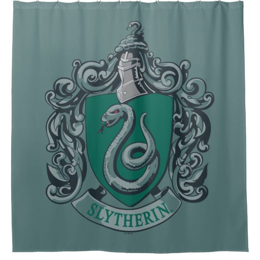Harry Potter | Slytherin Crest Green Douchegordijn (Voorkant)