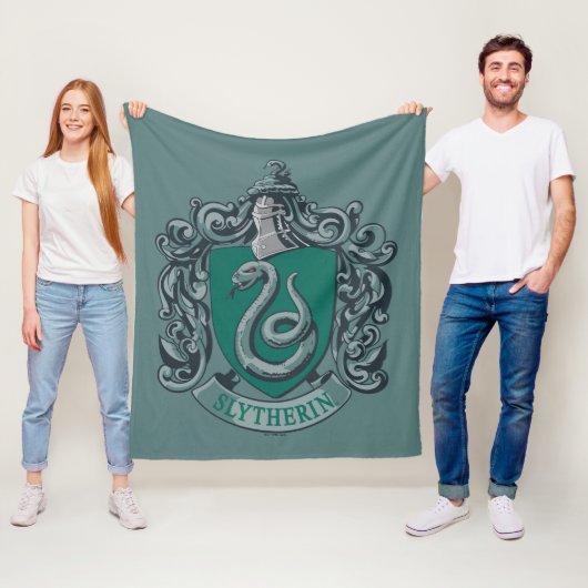 Harry Potter | Slytherin Crest Green Fleece Deken (In situ)