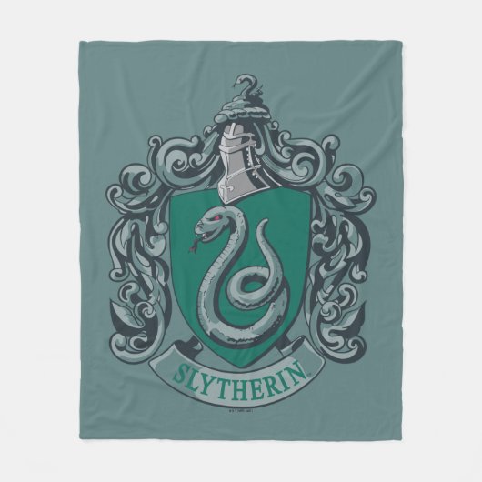 Harry Potter | Slytherin Crest Green Fleece Deken (Voorkant)