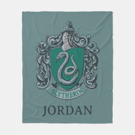 Harry Potter | Slytherin Crest Green Fleece Deken (Voorkant)