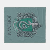 Harry Potter | Slytherin Crest Green Fleece Deken (Voorkant (Horizontaal))