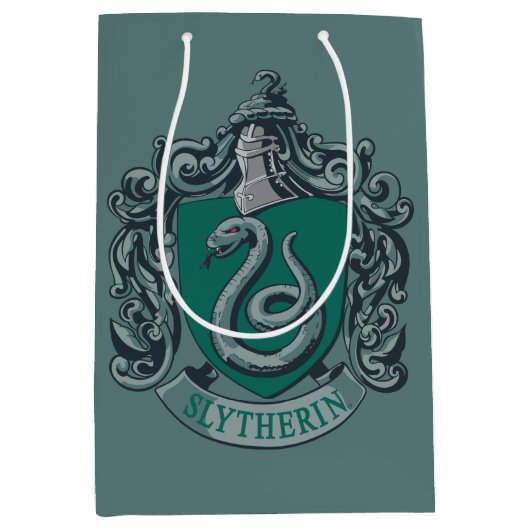 Harry Potter | Slytherin Crest Green Medium Cadeauzakje (Voorkant)
