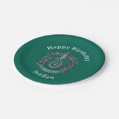 Harry Potter | Slytherin Crest Green Papieren Bordje (Gekanteld)