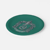 Harry Potter | Slytherin Crest Green Papieren Bordje (Gekanteld)