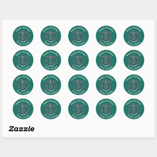 Harry Potter | Slytherin Crest Green Ronde Sticker (Vel)