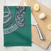 Harry Potter | Slytherin Crest Green Theedoek (Quarter Fold)