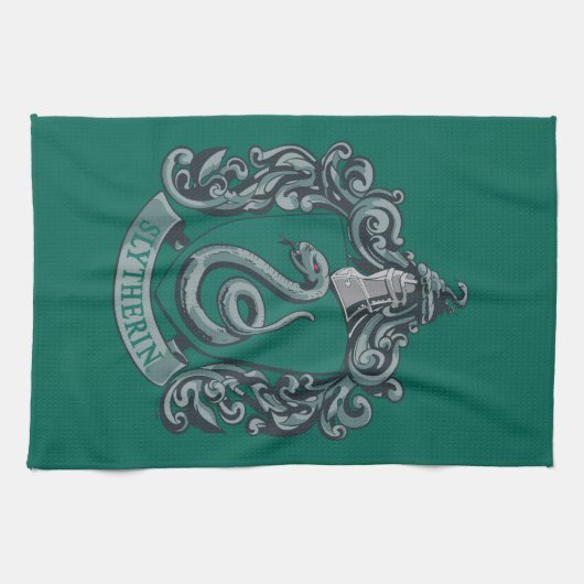 Harry Potter | Slytherin Crest Green Theedoek (Horizontaal)