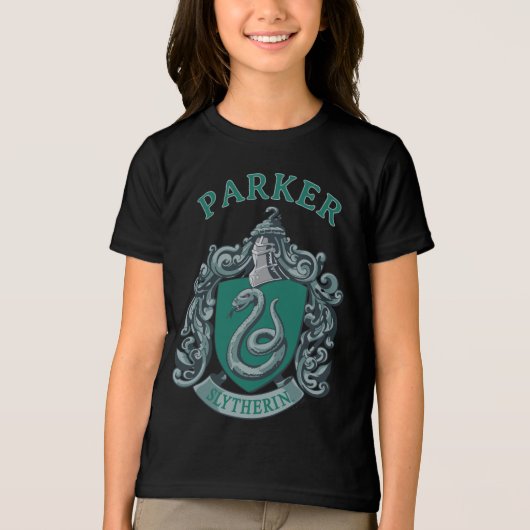 Harry Potter | Slytherin Crest Green Tri-Blend Shirt (Voorkant)
