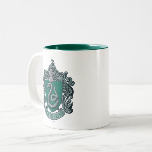 Harry Potter | Slytherin Crest Green Tweekleurige Koffiemok (Voorkant links)