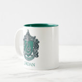 Harry Potter | Slytherin Crest Green Tweekleurige Koffiemok (Voorkant links)