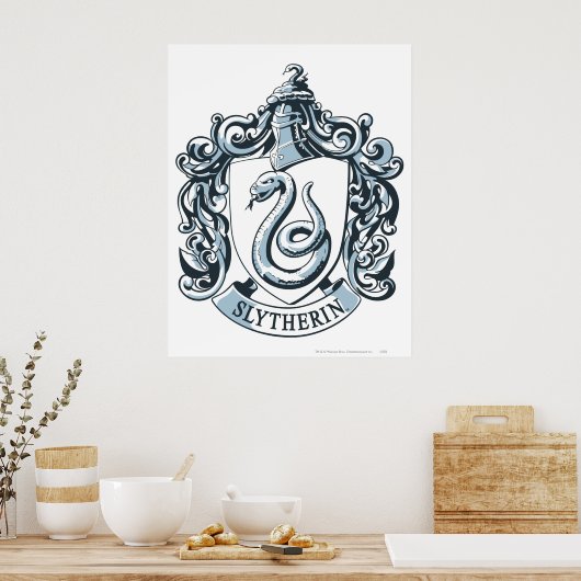 Harry Potter | Slytherin Crest - Ice Blue Poster (Keuken)