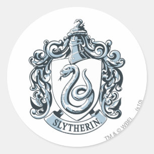 Harry Potter   Slytherin Crest - Ice Blue Ronde Sticker