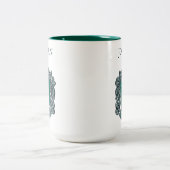 Harry Potter | Slytherin Crest | Jouw namen toevoe Tweekleurige Koffiemok (Center)