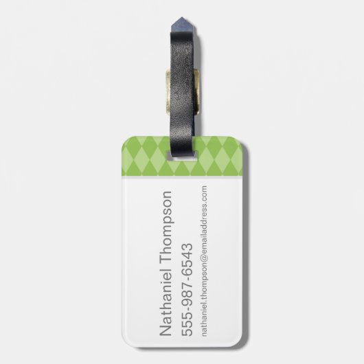 Harry Potter| SLYTHERIN™ Crest opladen Bagagelabel (Achterkant verticaal)