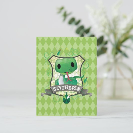 Harry Potter | SLYTHERIN™ Crest opladen Briefkaart (Staand voorkant)