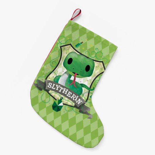Harry Potter | SLYTHERIN™ Crest opladen Kleine Kerstsok (Voorkant (Hangend))