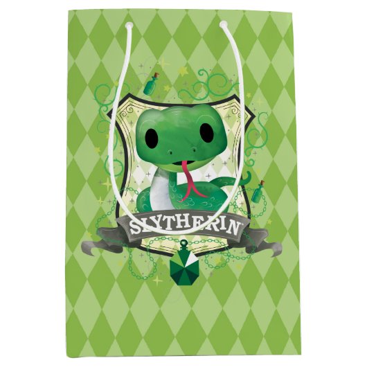 Harry Potter | SLYTHERIN™ Crest opladen Medium Cadeauzakje (Voorkant)