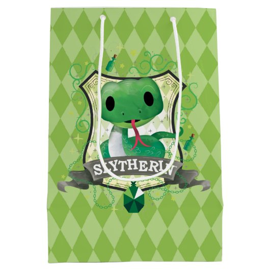 Harry Potter | SLYTHERIN™ Crest opladen Medium Cadeauzakje (Achterkant)