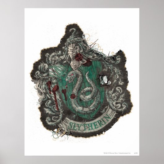 Harry Potter | Slytherin Crest - Vintage Poster (Voorkant)
