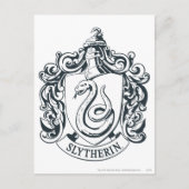 Harry Potter | Slytherin Crest - Zwart-wit Briefkaart (Voorkant)