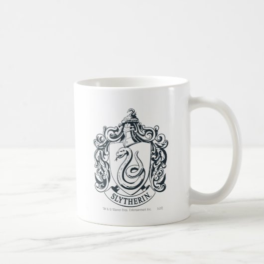Harry Potter | Slytherin Crest - Zwart-wit Koffiemok (Rechts)