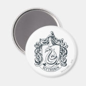 Harry Potter | Slytherin Crest - Zwart-wit Magneet (Voorkant / Achterkant)