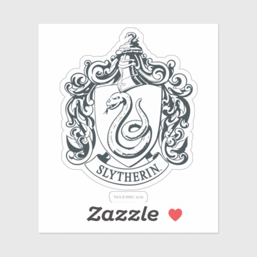 Harry Potter | Slytherin Crest - Zwart-wit Sticker (Vel)