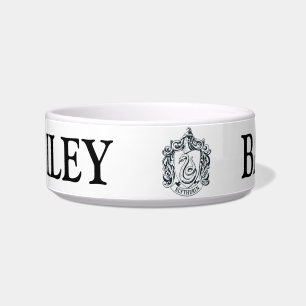 Harry Potter Slytherin Crest - Zwart-wit Voerbakje