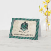 Harry Potter | Slytherin Gefeliciteerd Kaart (Gele Bloem)