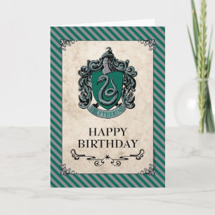 Harry Potter   Slytherin Happy Birthday Kaart