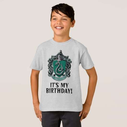 Harry Potter | Slytherin - Het is mijn verjaardag T-shirt (Voorkant volledig)