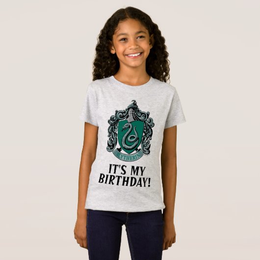 Harry Potter | Slytherin - Het is mijn verjaardag T-shirt (Voorkant volledig)