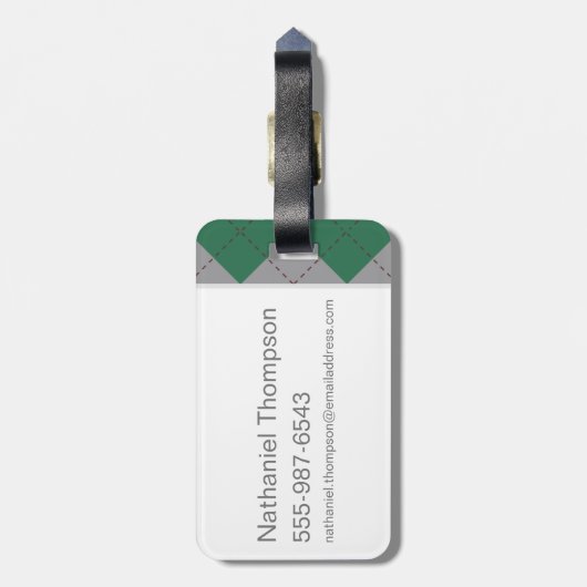 Harry Potter | Slytherin House Pride Crest Bagagelabel (Achterkant verticaal)